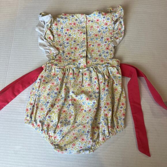 BUNDLE Stitchy Fish 18 month Bubble Rompers Baby Girl LOT of 2 Ruffles - Picture 3 of 7